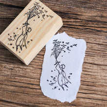 Load image into Gallery viewer, Mr Paper Dreamy Cartoon Little Prince Rose Fox Wooden Rubber Stamps for Scrapbooking Decoration DIY Craft Standard Wooden Stamps
